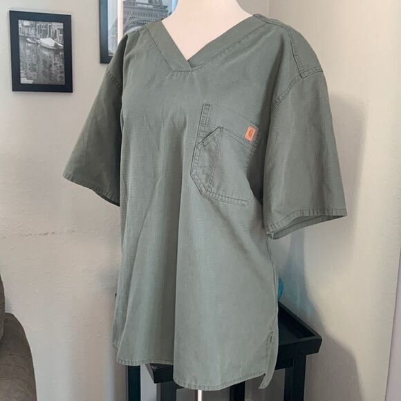Carhartt scrub top olive green color size medium - Picture 1 of 10